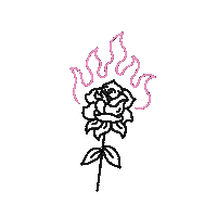 Fire Rose Sticker by SPRK