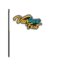 vanlovefest flag waving vanlovefest vanlove fest Sticker