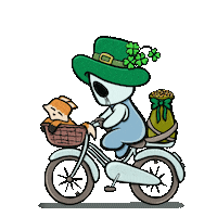 St Patricks Day Fox Sticker