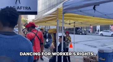 Auto Workers and Actors Picket Together