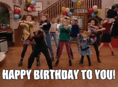 kellyrizzetta giphygifcaption dance birthday happy birthday GIF
