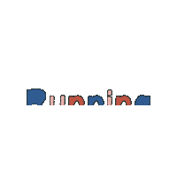 Walking Running Sticker