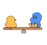 Duck Seesaw Sticker by Cozy the Penguin
