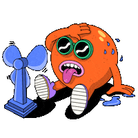 Panting Orange Fruit Sticker