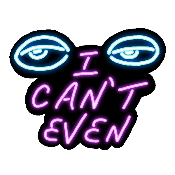 Neon Eye Roll Sticker by Alba Paris