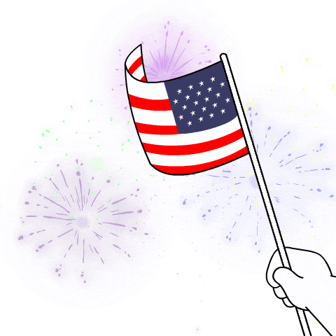 Celebrate United States Sticker by BoDoggos