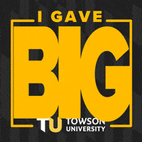 Give Big GIF by Towson University
