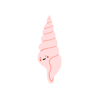 peachbabystudio happy shell seashell peachbaby Sticker