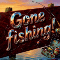 Gone Fishing Vintage Vibes GIF by TresorsDuMonde.ca