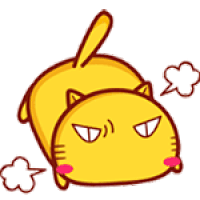 angry cat STICKER