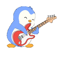 Happy Rock On Sticker by Pudgy Penguins