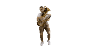 Jump Tuba Sticker by hundskrippln