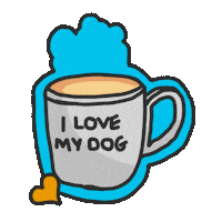 hattiekin tea mug coffee cup cup of coffee Sticker