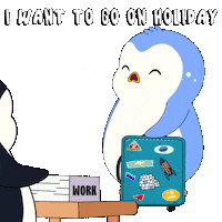 Sad Work Sticker by Pudgy Penguins