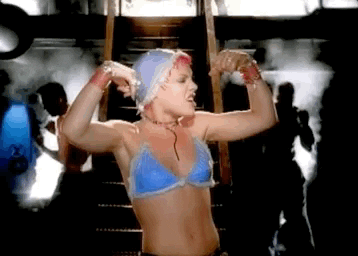 pink giphyupload pink flex muscle GIF