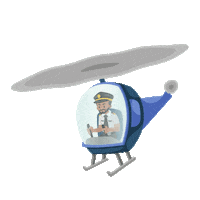 CreativeHatti pilot helicopter aeroplane creativehatti Sticker
