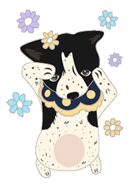 Dog 花 Sticker
