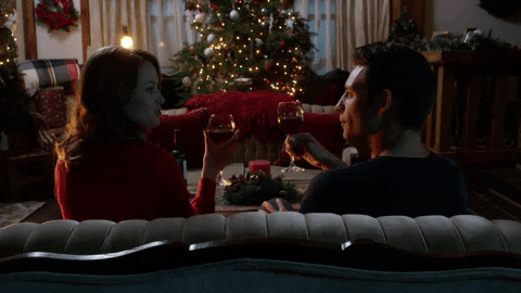the christmas cottage drinking GIF by Hallmark Channel