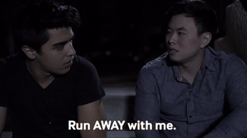 Get Away Escape GIF by Pretty Dudes