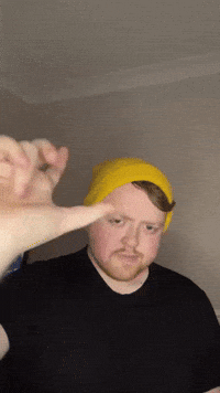 L Dance Yellow Beanie GIF