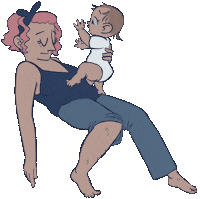 Mommingwithtruth baby break self care exhausted Sticker