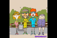 simonbadt fight animation illustration team GIF
