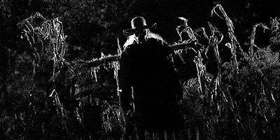 black and white horror GIF