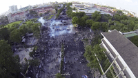 Drone Footage of Clashes at Bangkok Government House