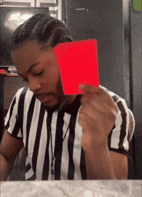 GawdUsopp referee foul red card red flag GIF