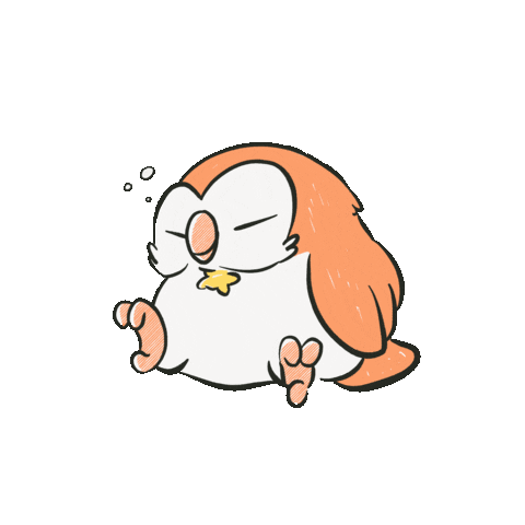 Ybuho Tired Sleepy Rest Owl Feelings Nap Sticker