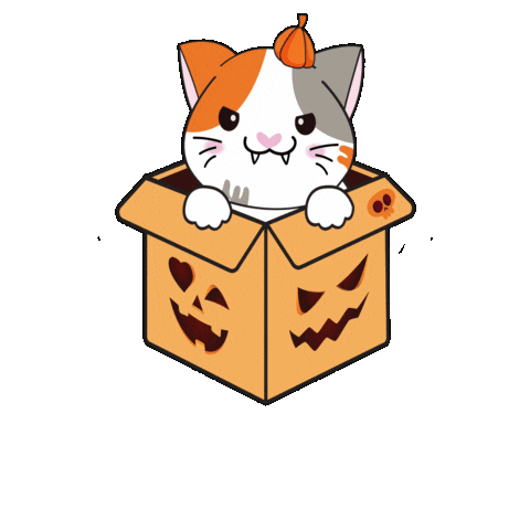 Trick-Or-Treat Cat Sticker by Petique, Inc.