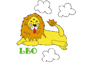 Clouds Lion Sticker