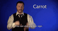sign language carrot GIF by Sign with Robert