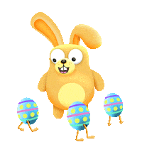 Surprised Easter Bunny Sticker by Chris Timmons