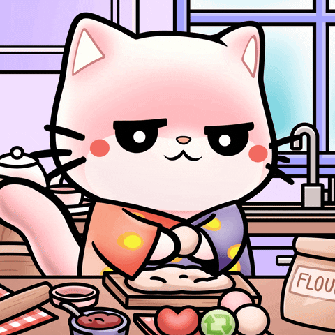 Cat Cooking GIF by Mochimons