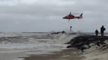 Coast Guard Rescues Man Off Jersey Shore During Nor'easter