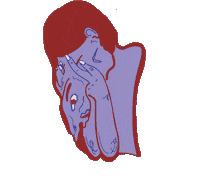 Anxiety Melting Sticker by violeta.exa