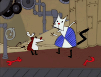Itchy And Scratchy Worker GIF by The Simpsons