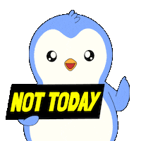 Deny No Thank You Sticker by Pudgy Penguins