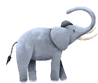 Elephant Slonik Sticker by by Terez K.