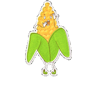 Scared Cartoon Sticker