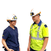 porr_group construction fist bau fistbump Sticker