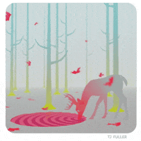 pink deer GIF by TJ Fuller