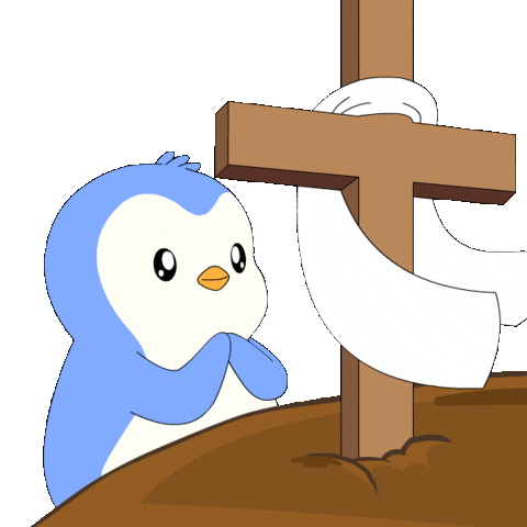 Jesus Christ Penguin Sticker by Pudgy Penguins