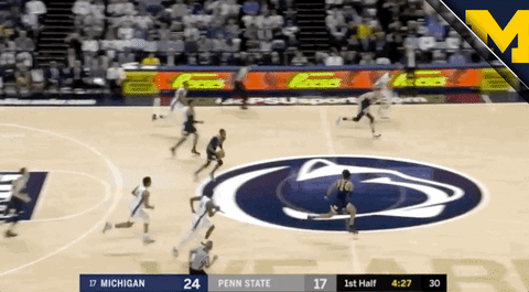Slam Dunk Basketball GIF by Michigan Athletics