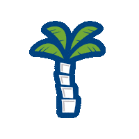 Oasis_stores groovy gas oasis palm tree Sticker