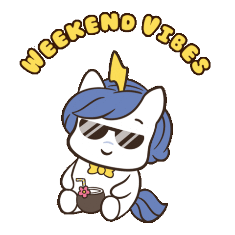Stress Free Good Times Sticker by Brave Unicorn