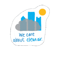 Clean Air Pittsburgh Sticker by Group Against Smog and Pollution