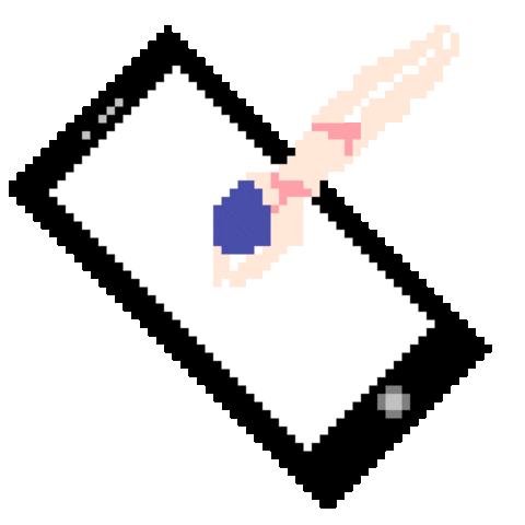 Pixel Cellphone Sticker by Norka Ivanov
