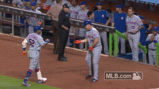 low five new york mets GIF by MLB